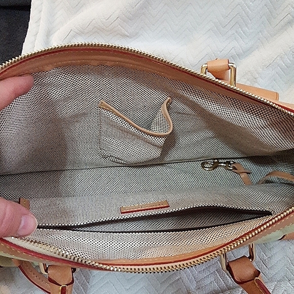 Vintage Dooney & Bourke Double Pocket Tote Bag Satchel Purse - Picture 12 of 16